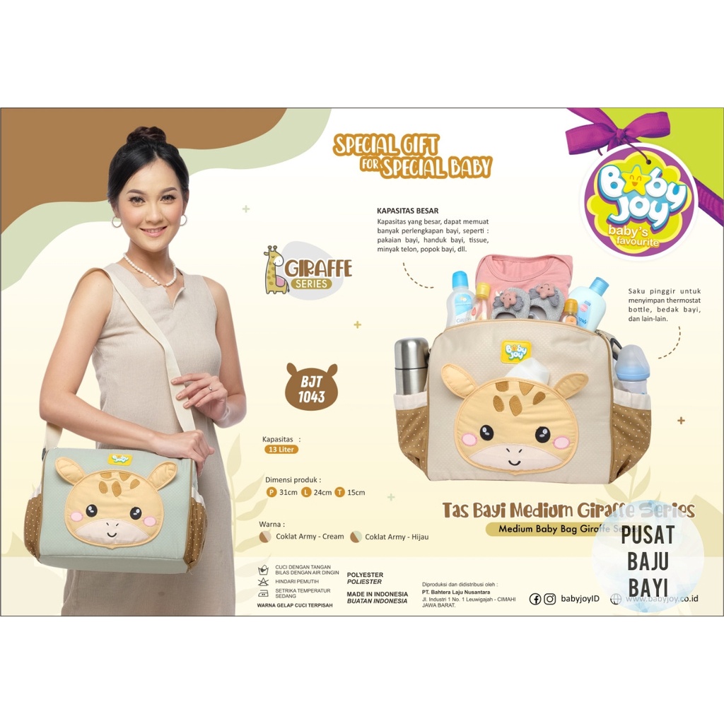 Tas Bayi Besar + Tbs GIRAFFE SERIES BJT1044 BABY JOY / Tas Bayi Medium GIRAFFE SERIES BJT1043 /  Tas Bayi Kecil GIRAFFE SERIES BJT1042 merk BABY JOY