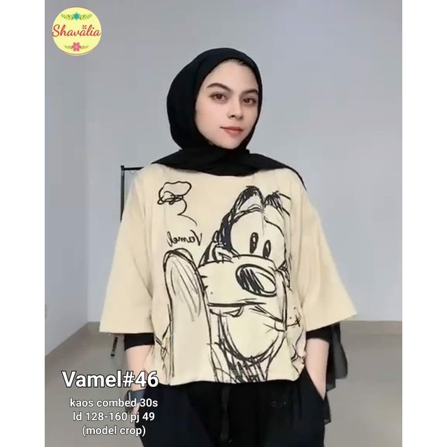 Kaos Oversize Crop Vamel #46