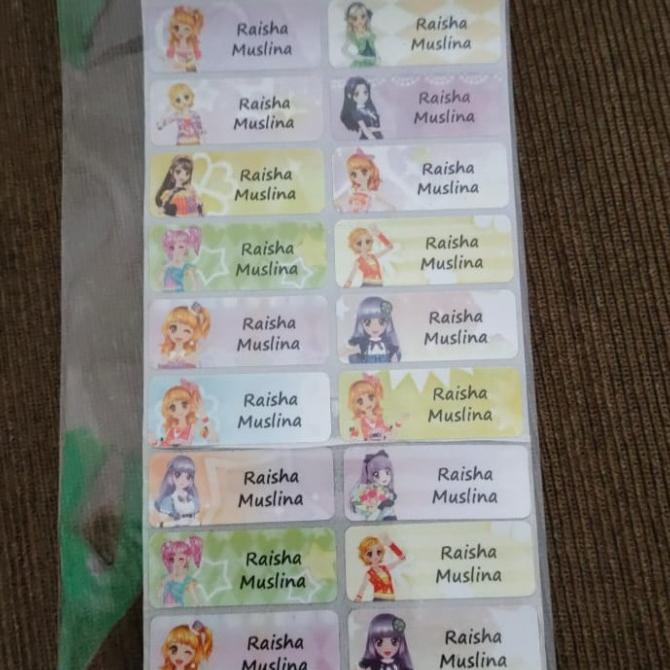 

(BISA COD) Label Nama Waterproof - Aikatsu TERUJI Kode 686