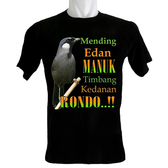 Indoshirt - Kaos Burung Poksay Hongkong Rondo - Bahan Katun - Kerah O - Ukuran 3XS sampai dengan 3XL