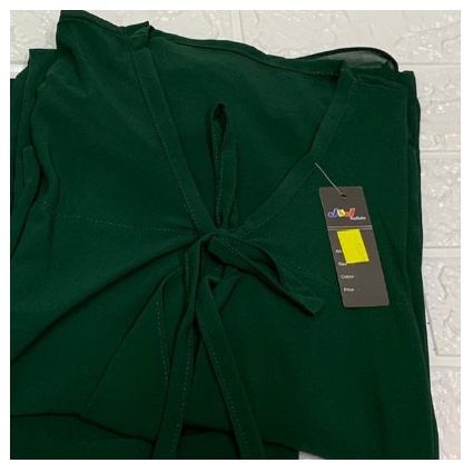 (COD) Maisha - Outer kalong - long cardigan baju tangan pendek pakai baju outer luaran wanita Outer Ceruty Polos Long Outer XXL Outer Seruty Outer Hijab Cardigan Outer fashion muslim shop fashion wanita outerwear cantik bayar di tempat-IJO BOTTLE