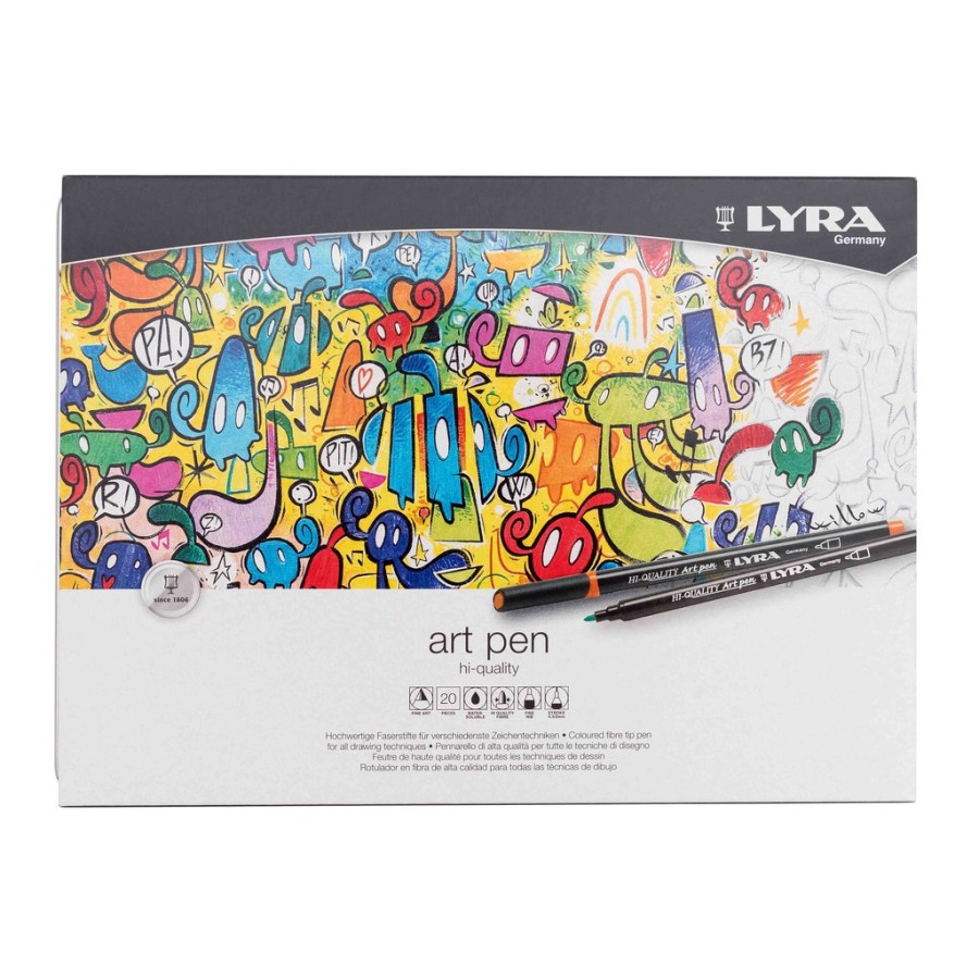 

Lyra Art Pen Metal Box Drawing Pen Pena Gambar 20 Warna