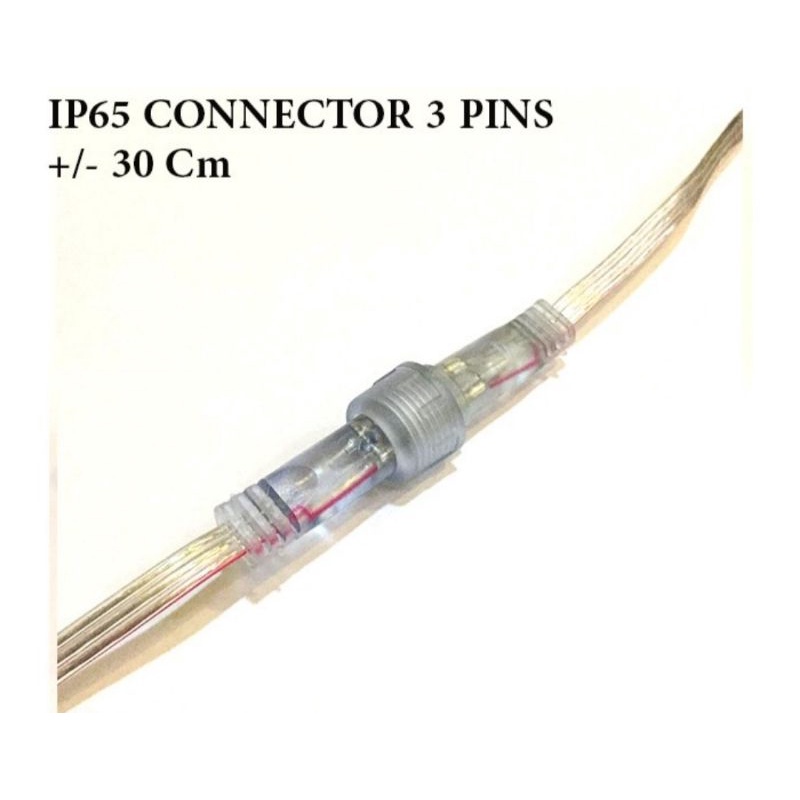 SOKET 3 PIN /CONNECTOR cabel  3 PIN -+30 cm ip65