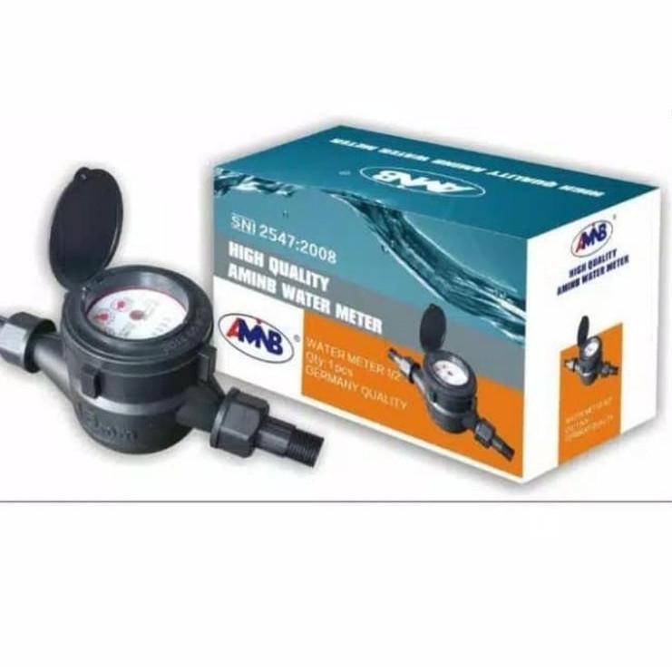 ➴ Meteran air pdam 1/2 inch pvc SNI merk AMNB grosir ➹