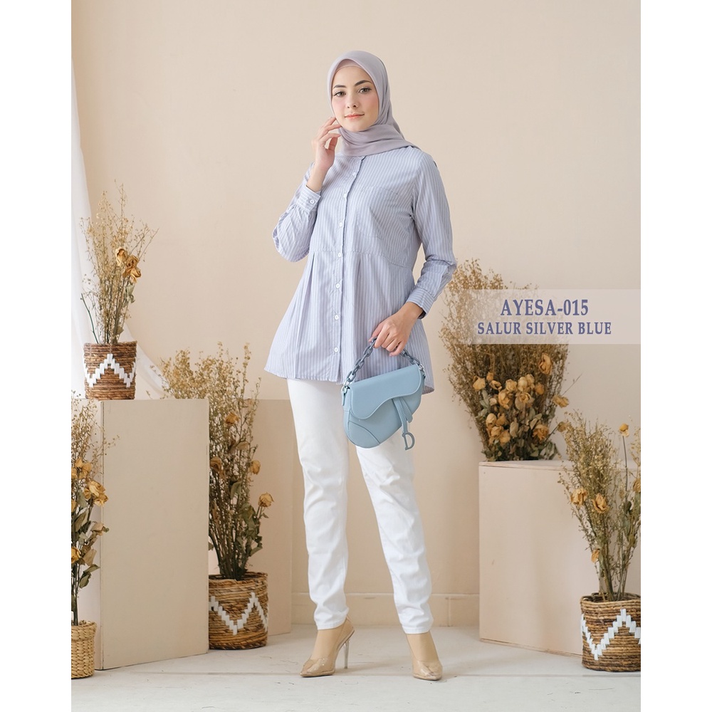 COD [M, L, XL, XXL] ORIGINAL Ayesa Motif Sku ke 1 - Pakaian Kemeja Wanita Terbaru by Hijab Mamah icis