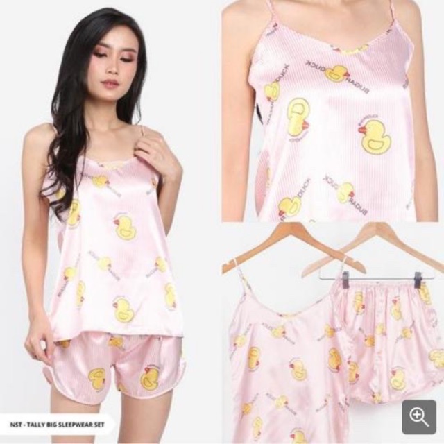 RESTOCK JC- Set Tanktop Import / Sexy sleepwear / Set kensi import / Baju tidur wanita sexy