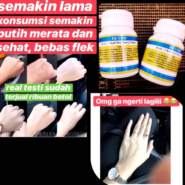 PIL PEMUTIH TSW • Suplemen Pemutih Kulit Badan Tubuh • Tablet Super Whaitening • gluta frozen