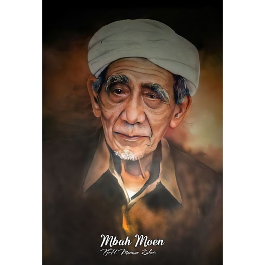 

stiker vinyil mbah maimoen zubair ukuran a3+ 32*47cm cutting