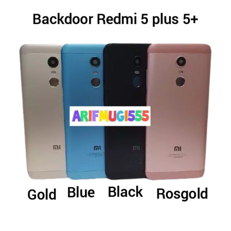 Backdoor Back Casing Backcover Tutup Belakang Xiomi Xiaomi Redmi 5+ 5Plus Original-Black