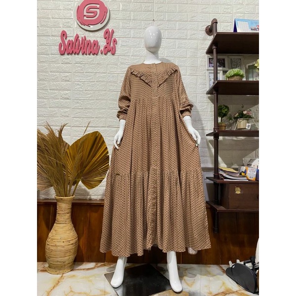Gamis Wanita Salvina Polkadot