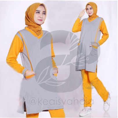 STELAN SENAM TUNIK WANITA JUMBO/PAKAIAN OLAHRAGA