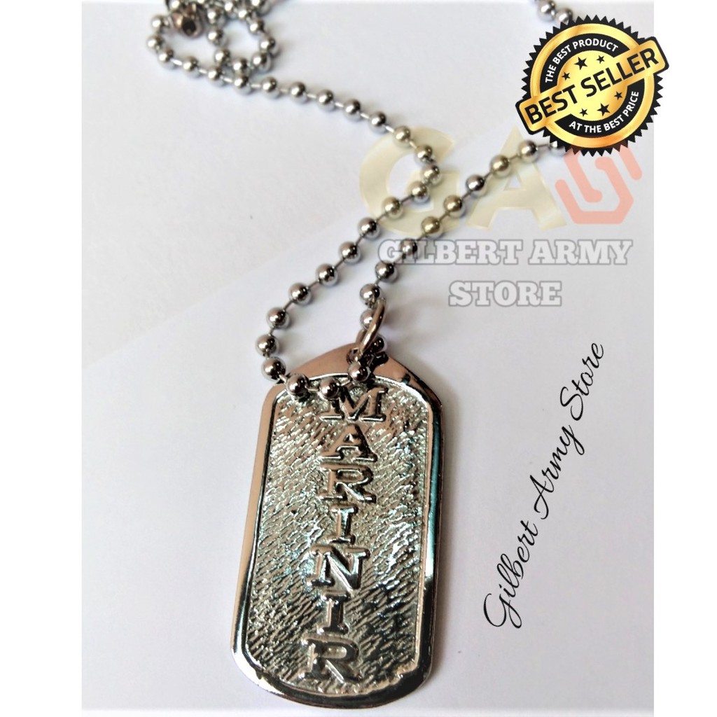 GILBERT ARMY STORE Kalung Pria Marinir Kalung Tni Cor Titanium Anti Karat Murah