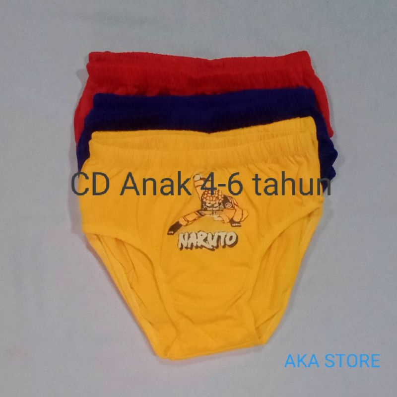 6 pcs CD anak cowo S M L 1-6 tahun