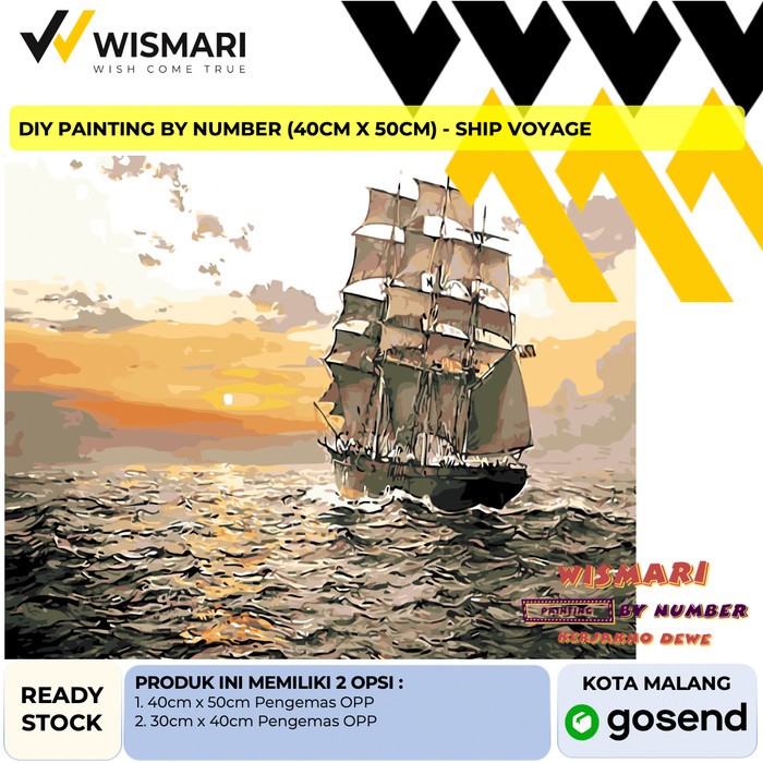 

PAINTING BY NUMBER DIY (40CM x 50CM) - SHIP VOYAGE - 0 Limited