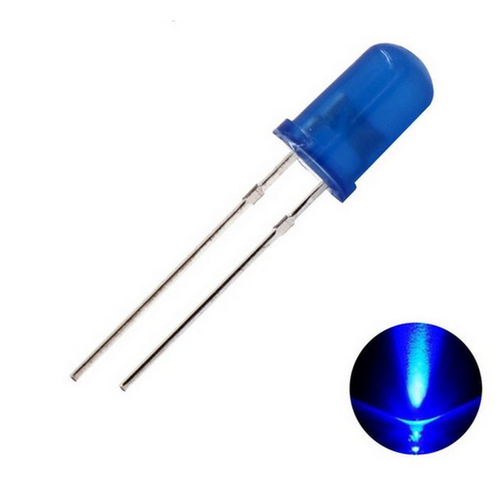 LED 5mm 5 mm F5 Difused Nyala Blue Biru Satuan