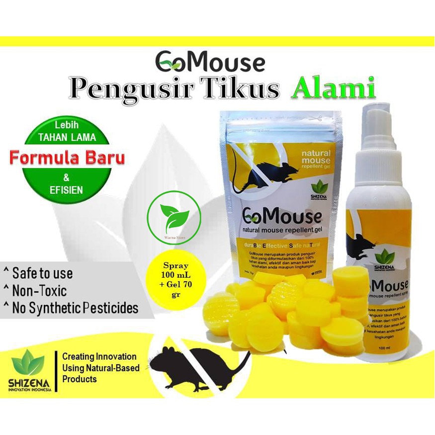 GoMouse Gel dan Spray - Gel dan Spray Pengusir Tikus berbahan ampuh alami