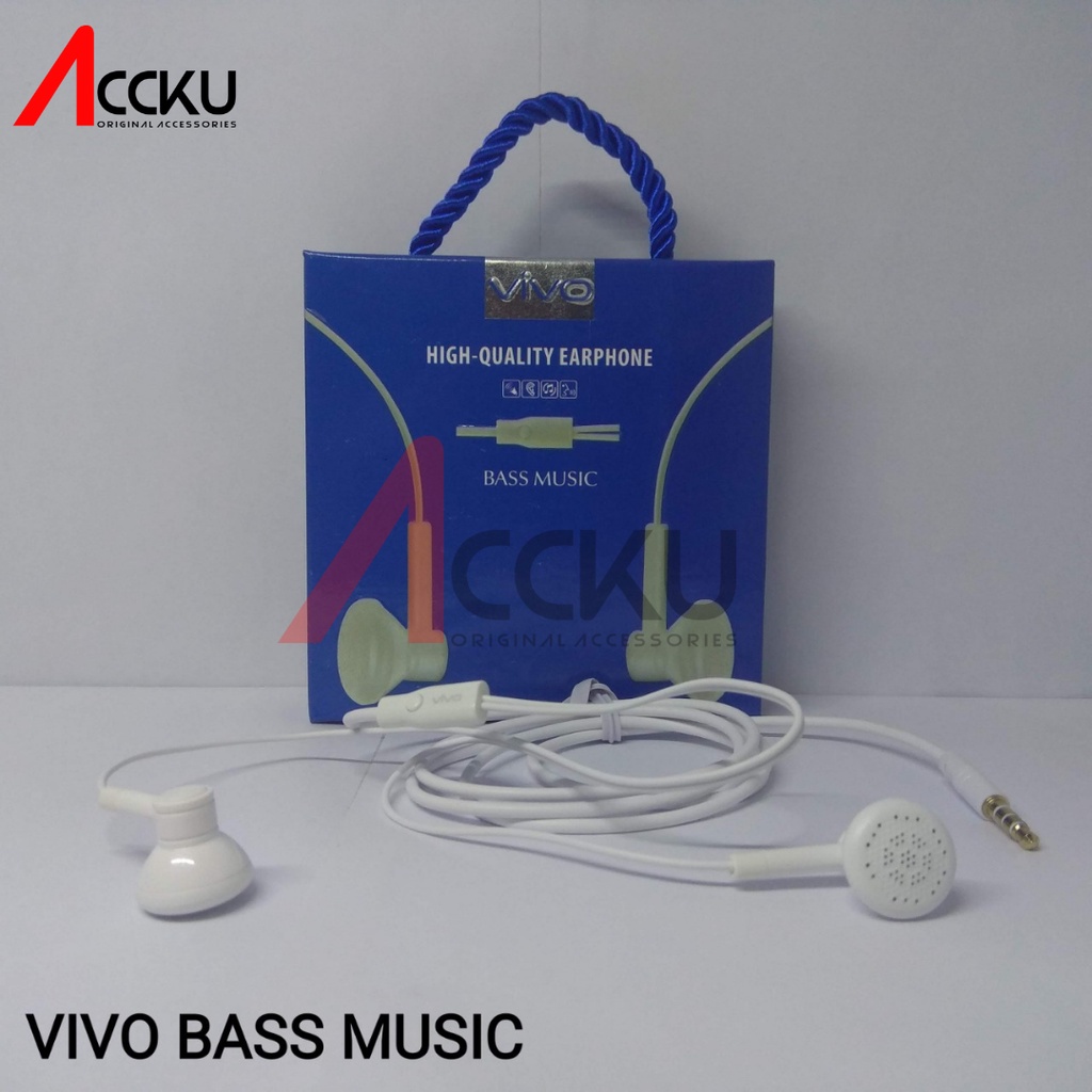 [ Bass Music Ear bud ] Handsfree Headset Earphone Bass Music Earbuds Super Bass Music Handsfree Hi Ress Model Non Karet