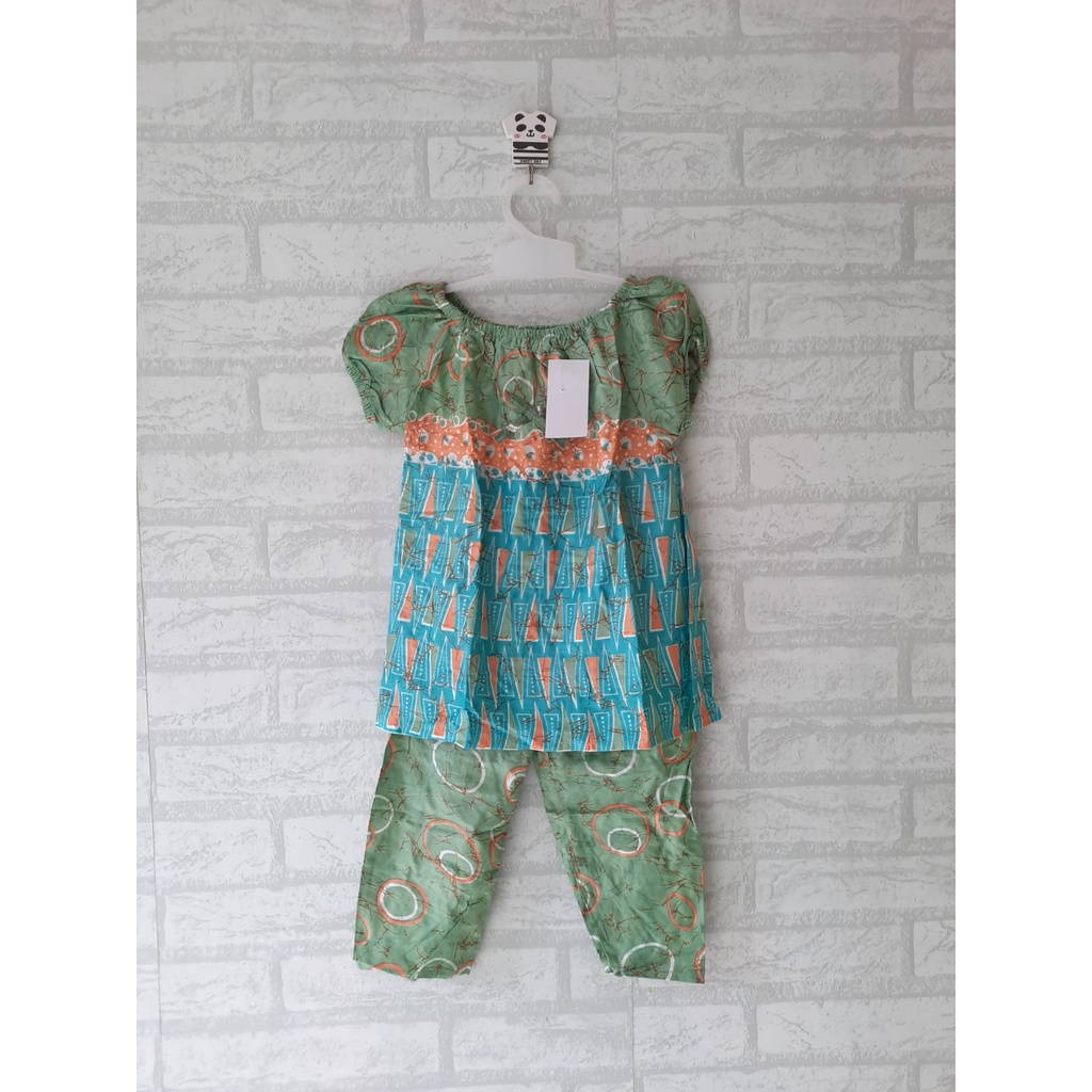 SETELAN BAJU TIDUR ANAK BABYDOL ANAK LENGAN KERUT SIZE S (2,5TH - 4TH)