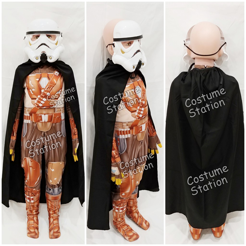 Kostum Star Wars The Mandalorian / Costume Bounty Hunter Boba Fett anak laki