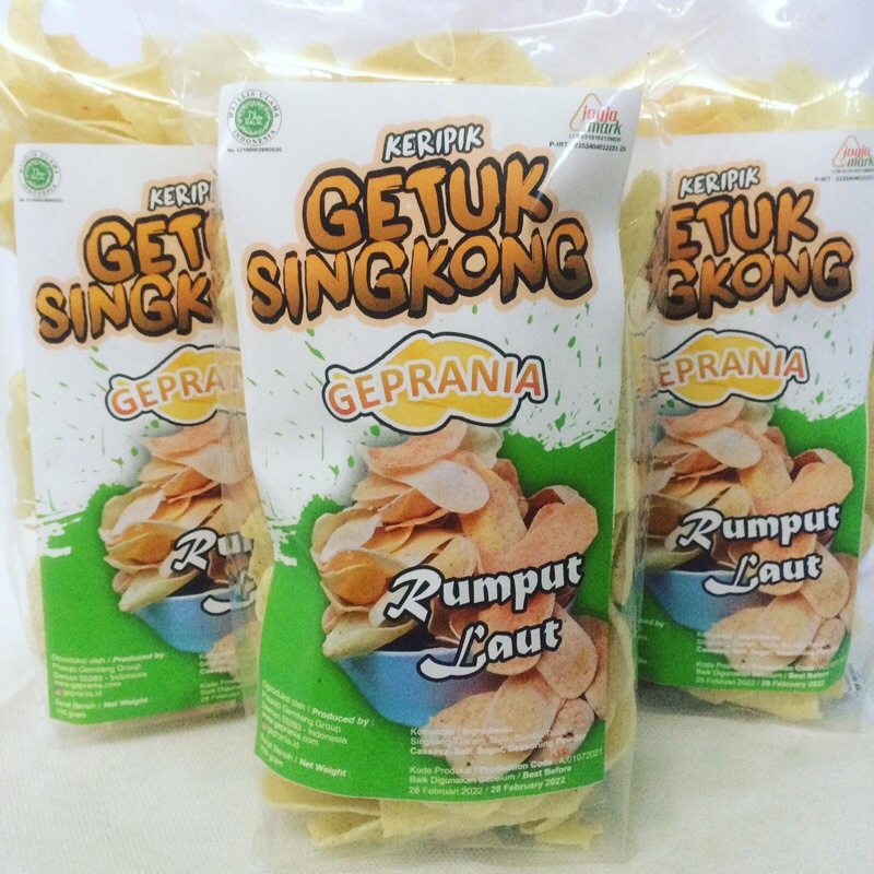 

Oleh Oleh Khas Jogja Kekinian/Keripik Getuk Singkong/Kripik singkong/Camilan/Makanan Ringan/Snack Enak/Sehat/Murah/Geprania Varian/Rasa Rumput Laut - 100 gr