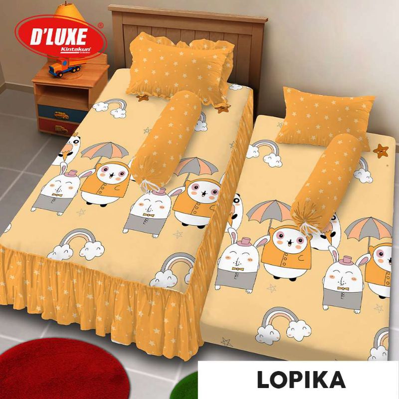 Sprei deluxe kintakun 120x200 2 in 1 Lopika