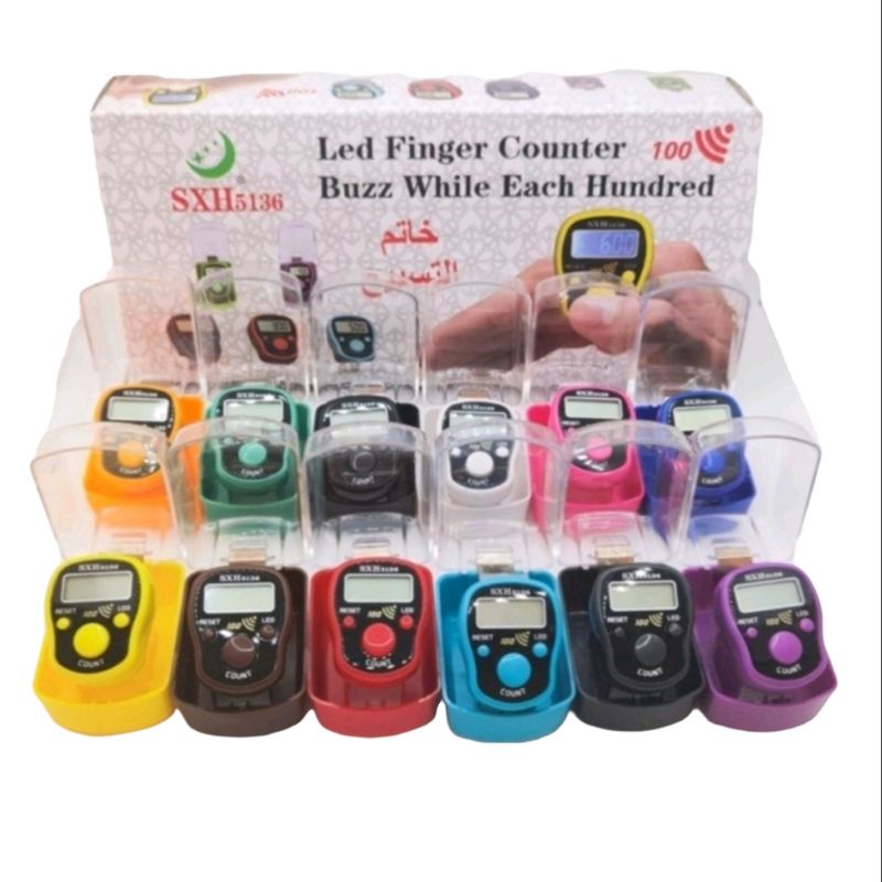 Tasbih Digital Led + Alarm Free Box Mika