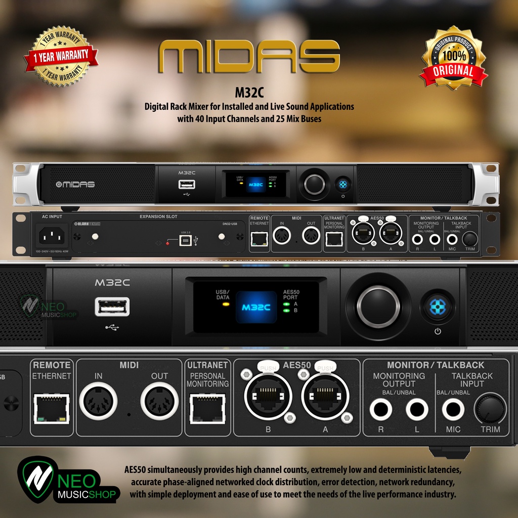 MIDAS M32C Digital Rack Mixer for Installed and Live Sound