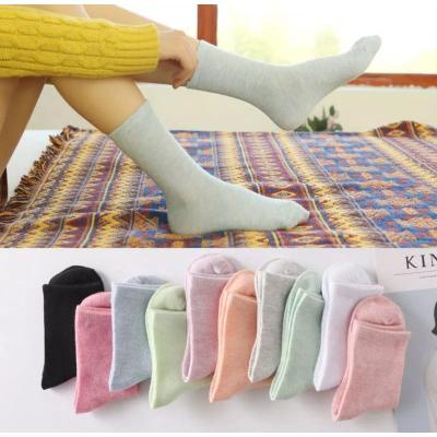 12 PASANG KAOS KAKI WANITA PANJANG POLOS WARNA RANDOM