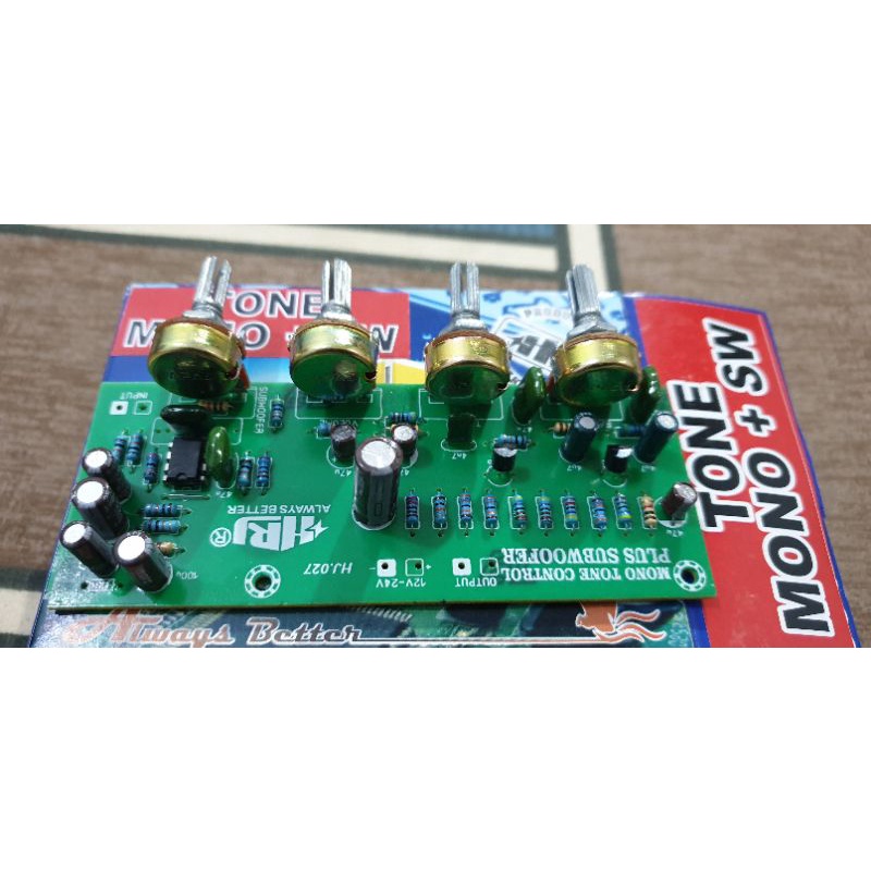 Tone Control Mono+Subwofer dc 12v-24v platinum