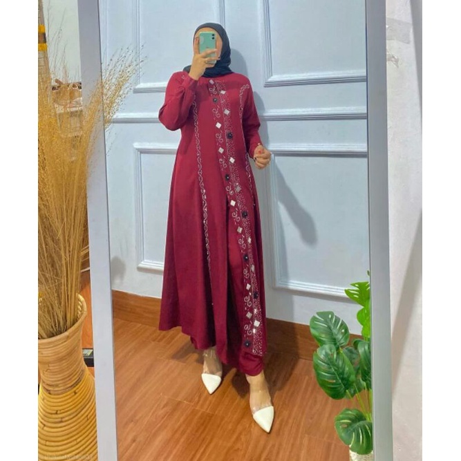 "DK" { TERLARIS } FASHION MUSLIM GAMIS PREMIUM AMORA DRESS "DK"