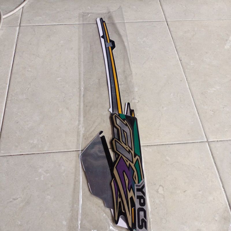 striping stiker les body fiz r chrom kuning