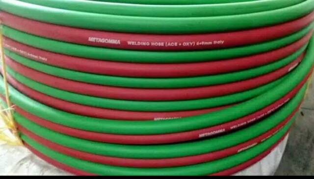 SELANG DOUBLE METAGOMMA/SELANG LAS/ SELANG BLENDER ECER WELDING HOSE(ACE+OXY) SELANG DOUBLE1/4 X 3/8