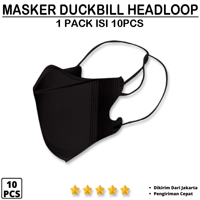 Masker duckbill hijab /masker duckbill 3ply/masker duckbill dewasa headloop