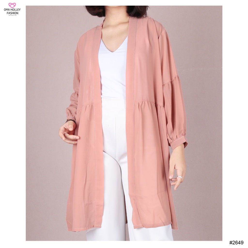 (COD) OH Fashion Rana Ruffle Cardigan #6346 / 2649