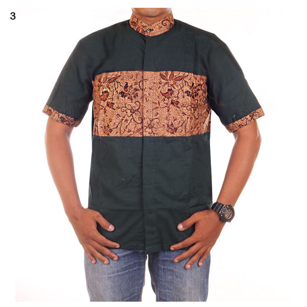 Hem Koko Batik Katun Kombinasi Aji