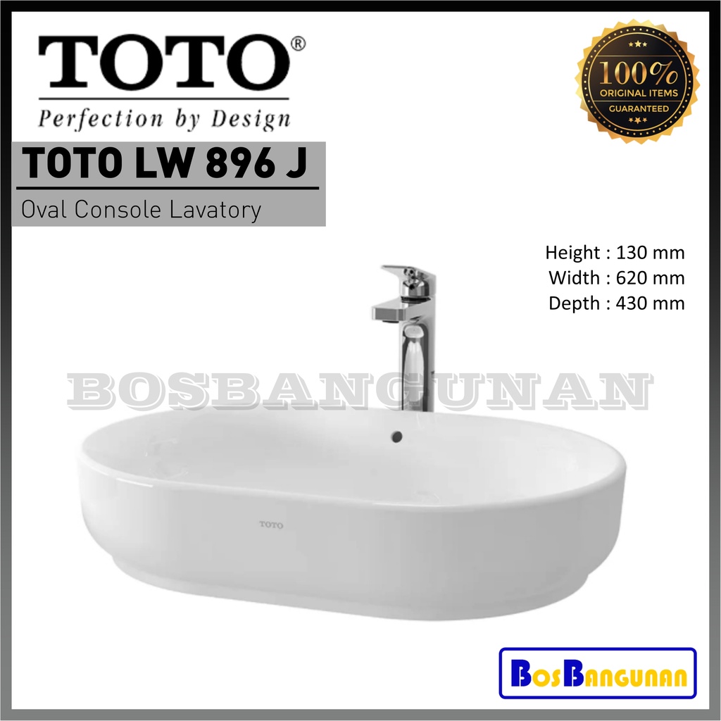 Jual Wastafel TOTO LW896J Wastafel Meja TOTO LW 896 J Counter