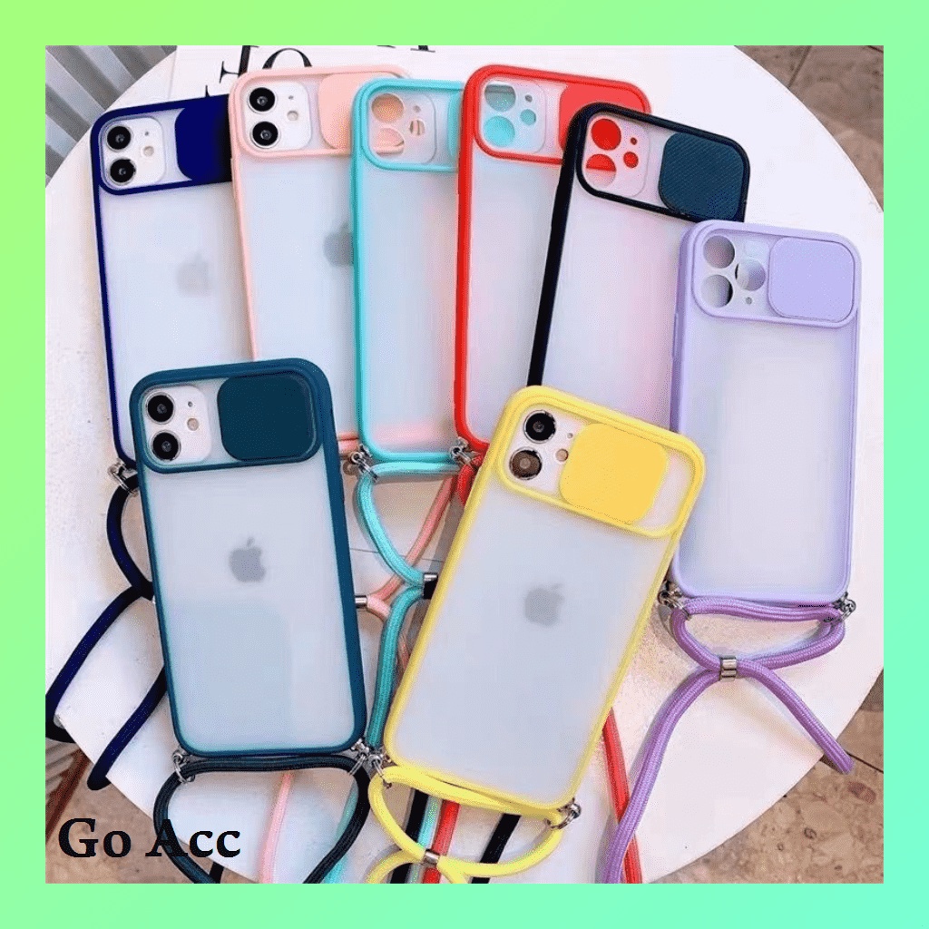 Window Softcase + Sling Tali ALL Type Samsung Infinix Iphone Oppo Reno