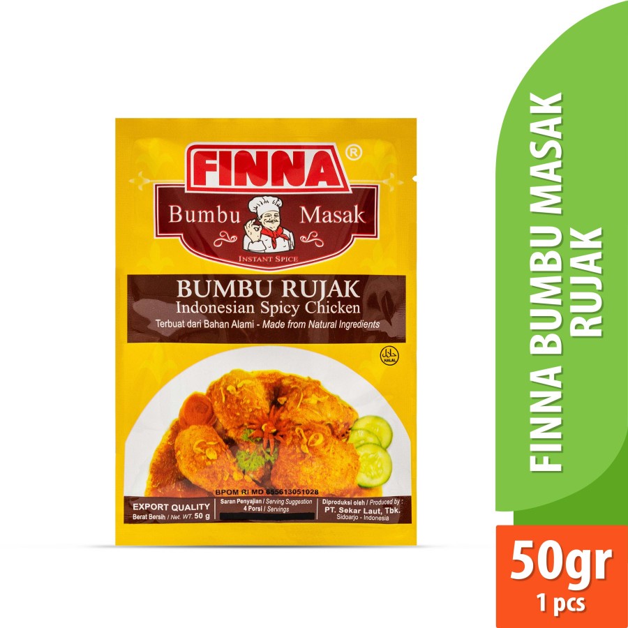 BUMBU MASAK AYAM RUJAK FINNA 50GR SACHET HALAL