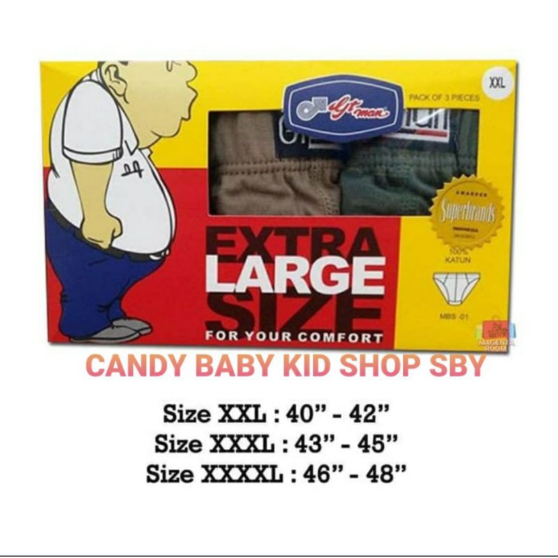 Celana Dalam GTMan Jumbo Big Size GT-Man MBS01 XXL XXXL XXXXL Sempak CD GT Man MBS-01