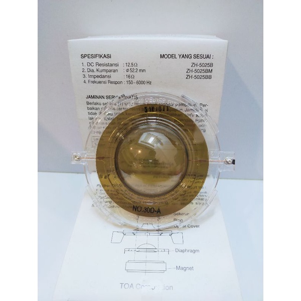 Spul Toa ZG 30D A Original Spul Speaker corong toa 25 watt
