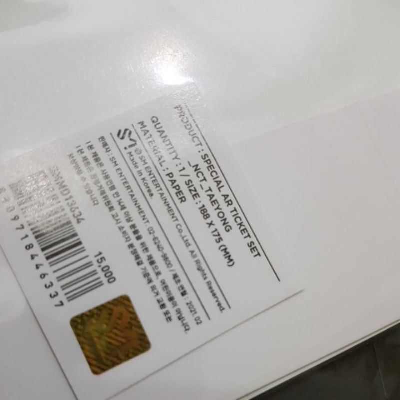 NCT Resonance 2020 AR Ticket Set Sealed Jaehyun Taeyong Mark Pc Postcard