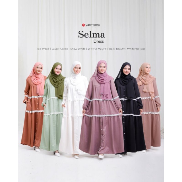 SELMA DRESS BY YASMEERA | Gamis Renda | | Gamis Putih | Gamis Umroh |