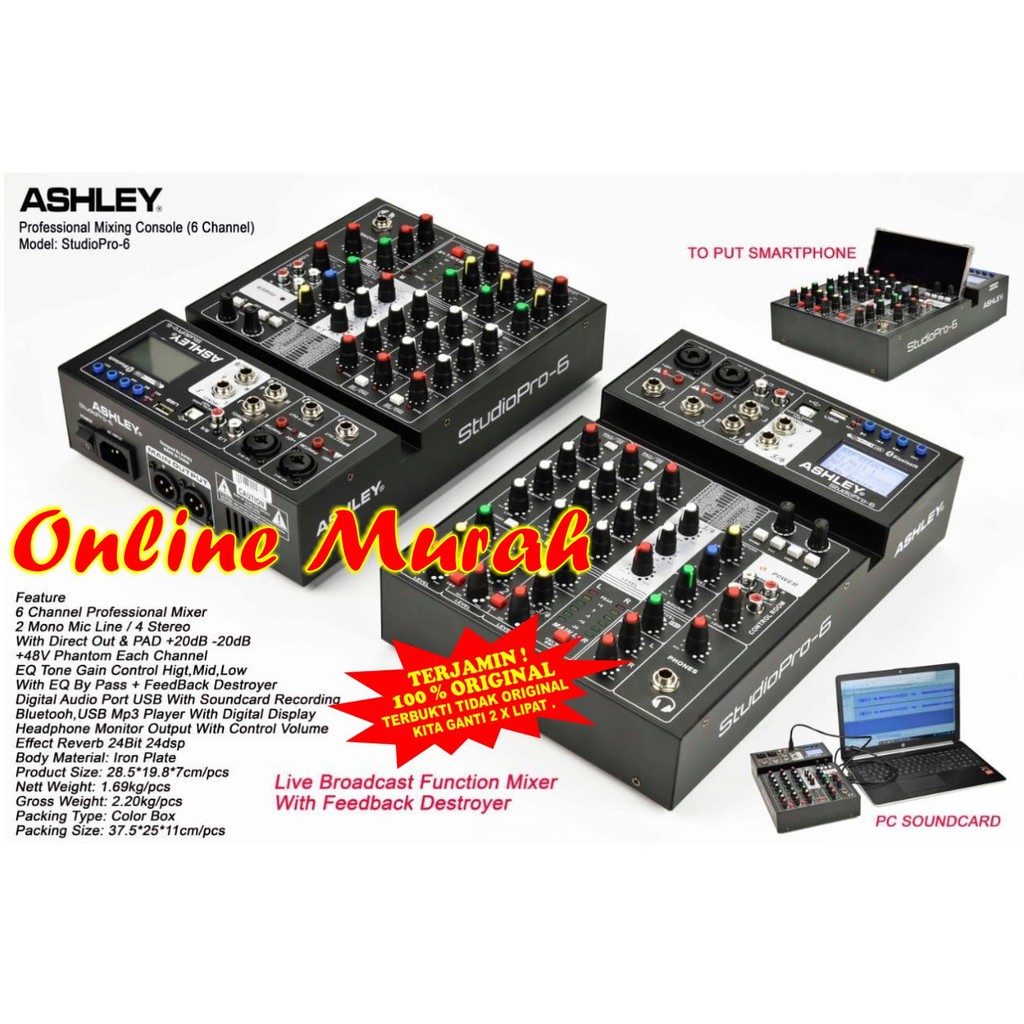 MIXER ASHLEY STUDIO PRO 6 / STUDIO PRO6 ORIGINAL