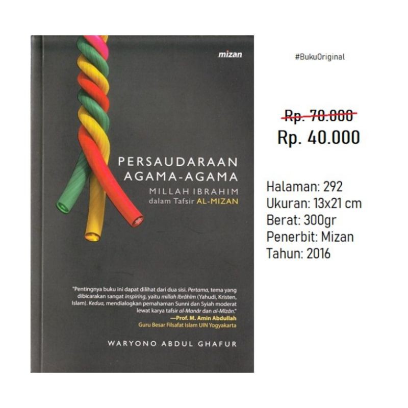 [Promo Buku Original] Persaudaraan Agama-Agama Millah Ibrahim dalam Tafsir al-Mizan