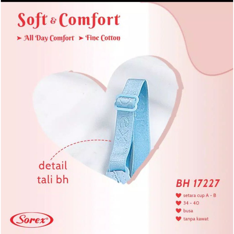 Sorex bra 17227 (BH busa tipis tanpa kawat 34-40)