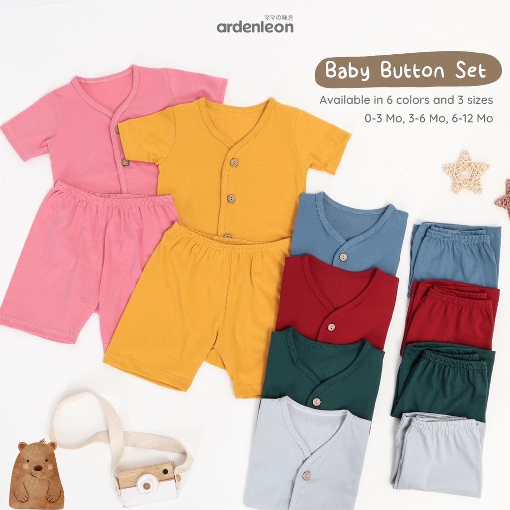 Arden leon baby button set