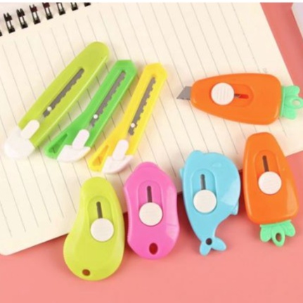 LDS Pisau Cutter Mini Lucu/ Mini Cutter Pemotong Kertas Mini Portable/ Pisau Cutter Karakter Import Murah
