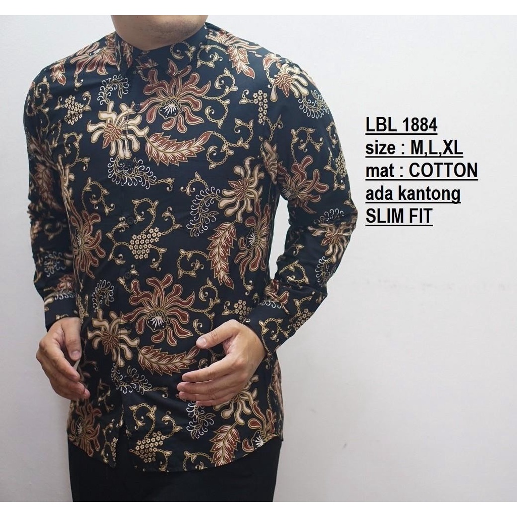 KEMEJA BATIK PRIA SLIM FIT BAJU BATIK PRIA SLIM FIT PREMIUM LBL1884