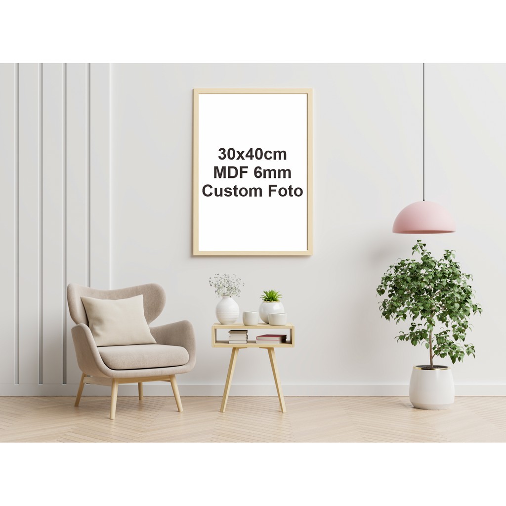 Hiasan dinding Custom Foto Sendiri/Foto Artis/Foto Anime Ukuran A3  30x40 Poster Kayu