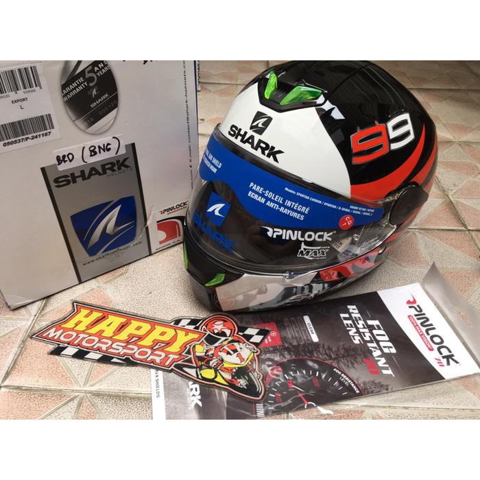 HELM FULLFACE SHARK SKWAL 2 LORENZO BLACK ORIGINAL FRANCE DOT SIZE L